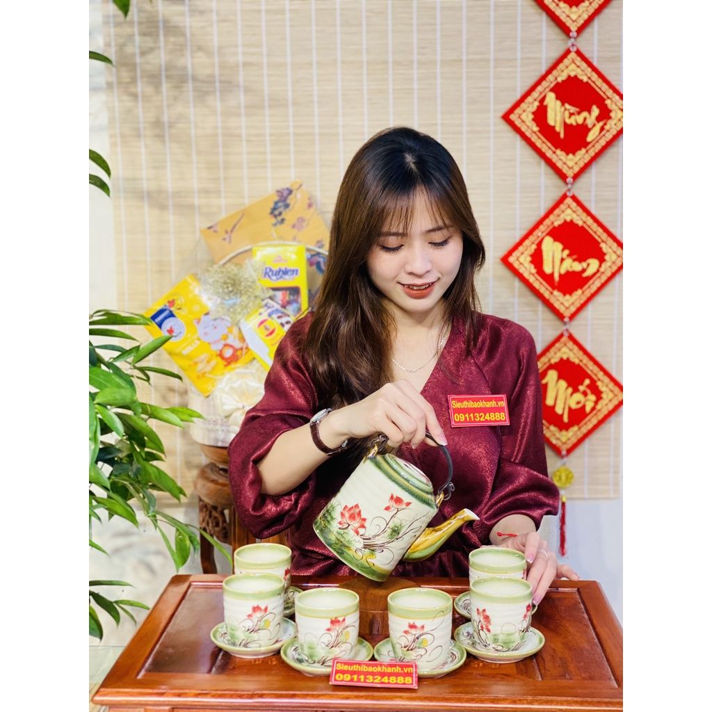 Ấm Tích pha trà,ủ trà đẹp chính hãng Bát Tràng