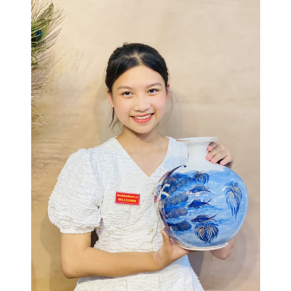 Bình hút lộc họa tiết tôm cá