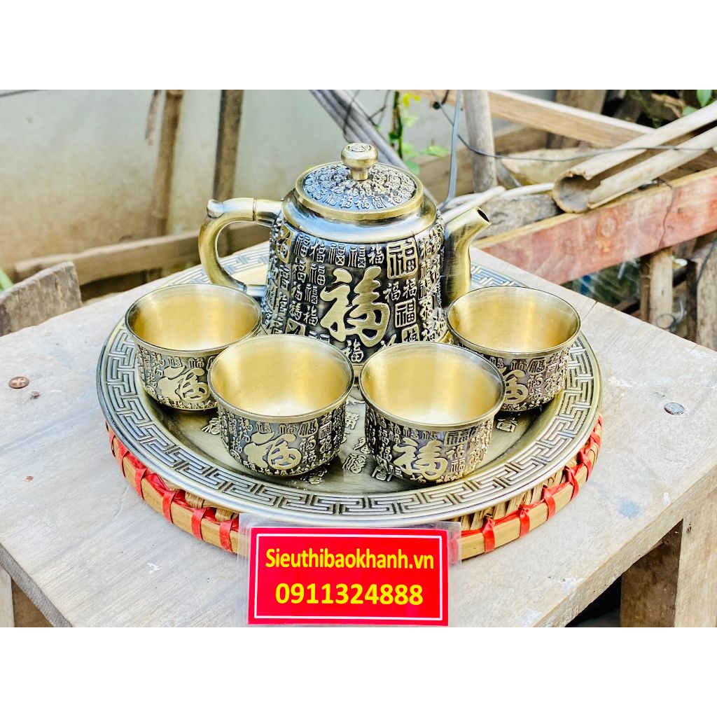 Bộ Ấm Chén Đồng