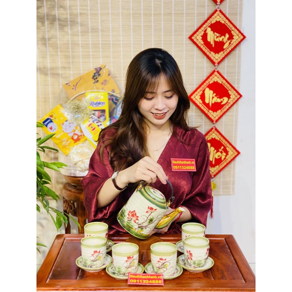 Ấm Tích pha trà,ủ trà đẹp chính hãng Bát Tràng