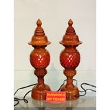  Cặp đèn thờ chất liệu gỗ hương cao cấp loại 30cm 