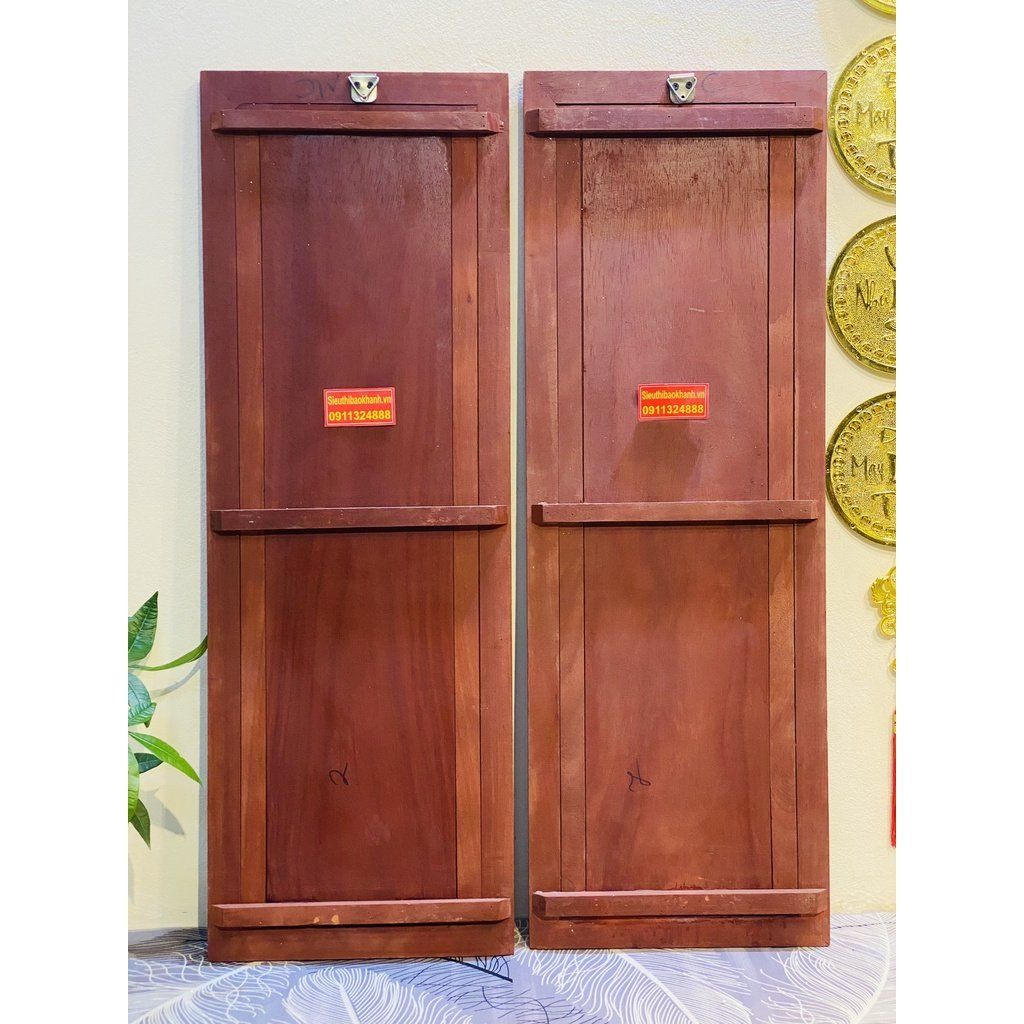Tranh Mỹ Nghệ Gỗ Hương Phúc Đức Mẫu Tử Dát Vàng 107cm-Mỹ Nghệ Bảo Khánh