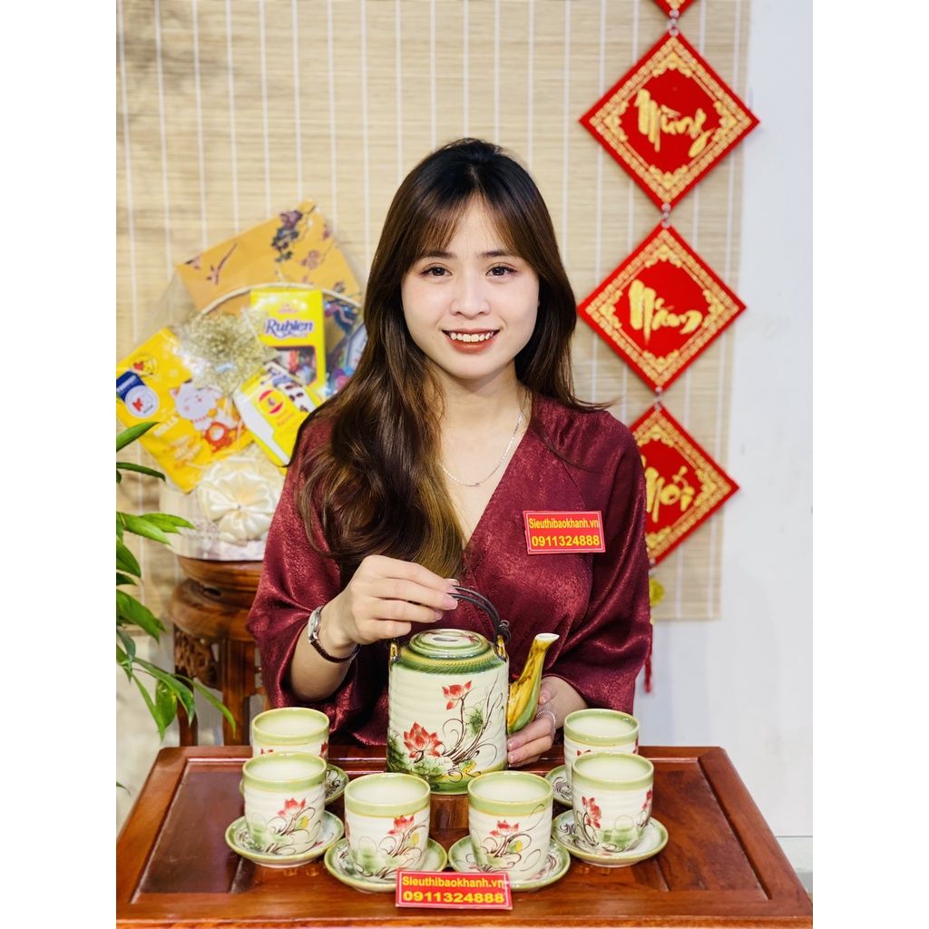 Ấm Tích pha trà,ủ trà đẹp chính hãng Bát Tràng