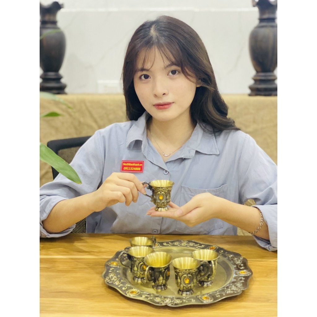 Bộ ly đồng vàng cao cấp