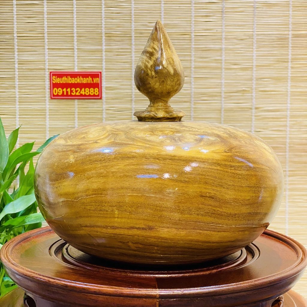 Chum phong thủy chất liệu gỗ Nu Nghiến cao cấp 20cm
