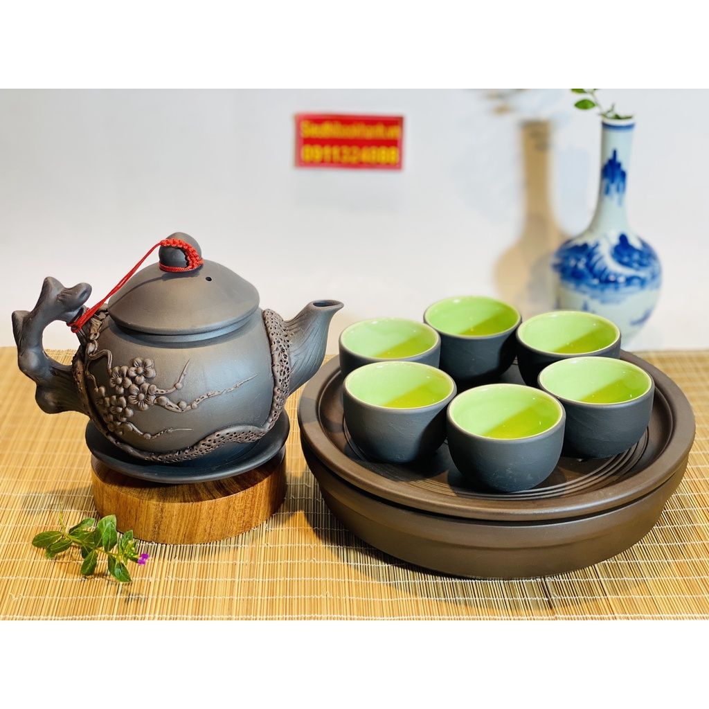 Bộ ấm chén tử sa Bát Tràng