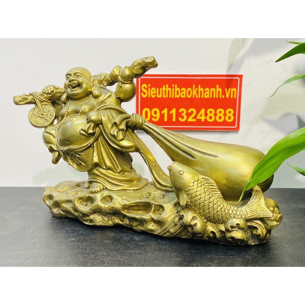 Tượng Di Lặc kéo bao chế tác từ đồng-bảo khánh việt nam 12cm