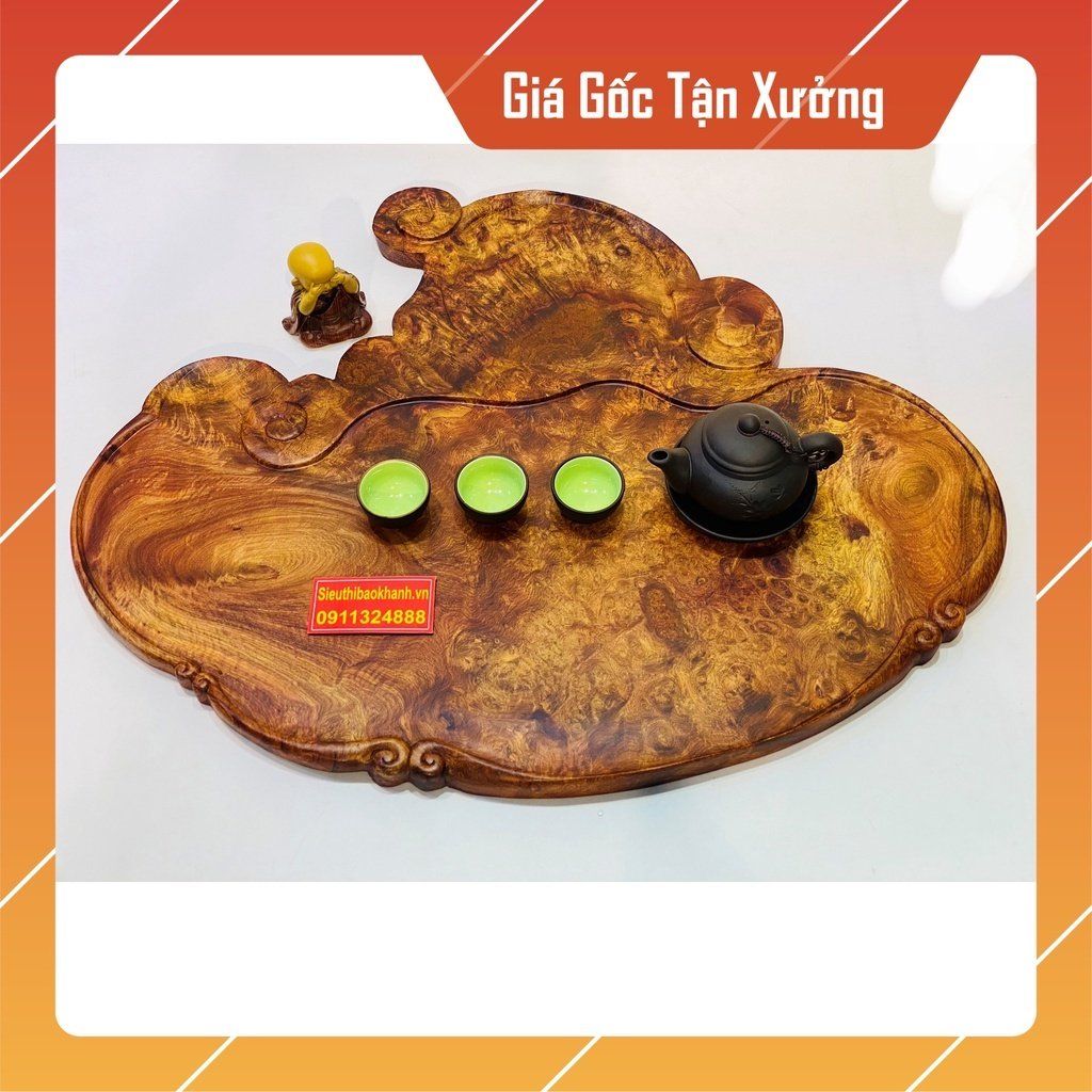  [THÚ TRÀ ĐẠO]-Bàn trà gỗ nu hương cao cấp 65cm 