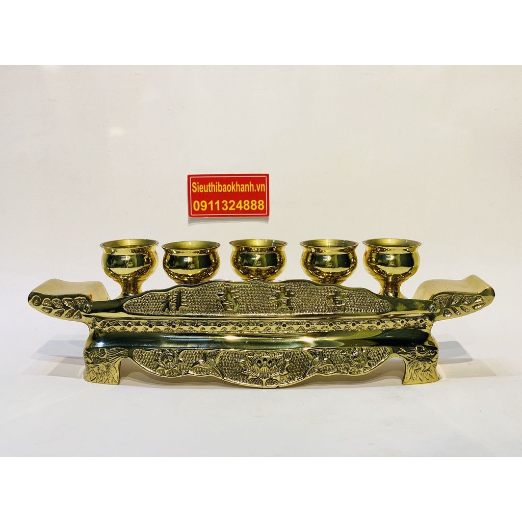 Bộ kỷ 5 chén chất liệu đồng nguyên chất ( loại 36 cm)