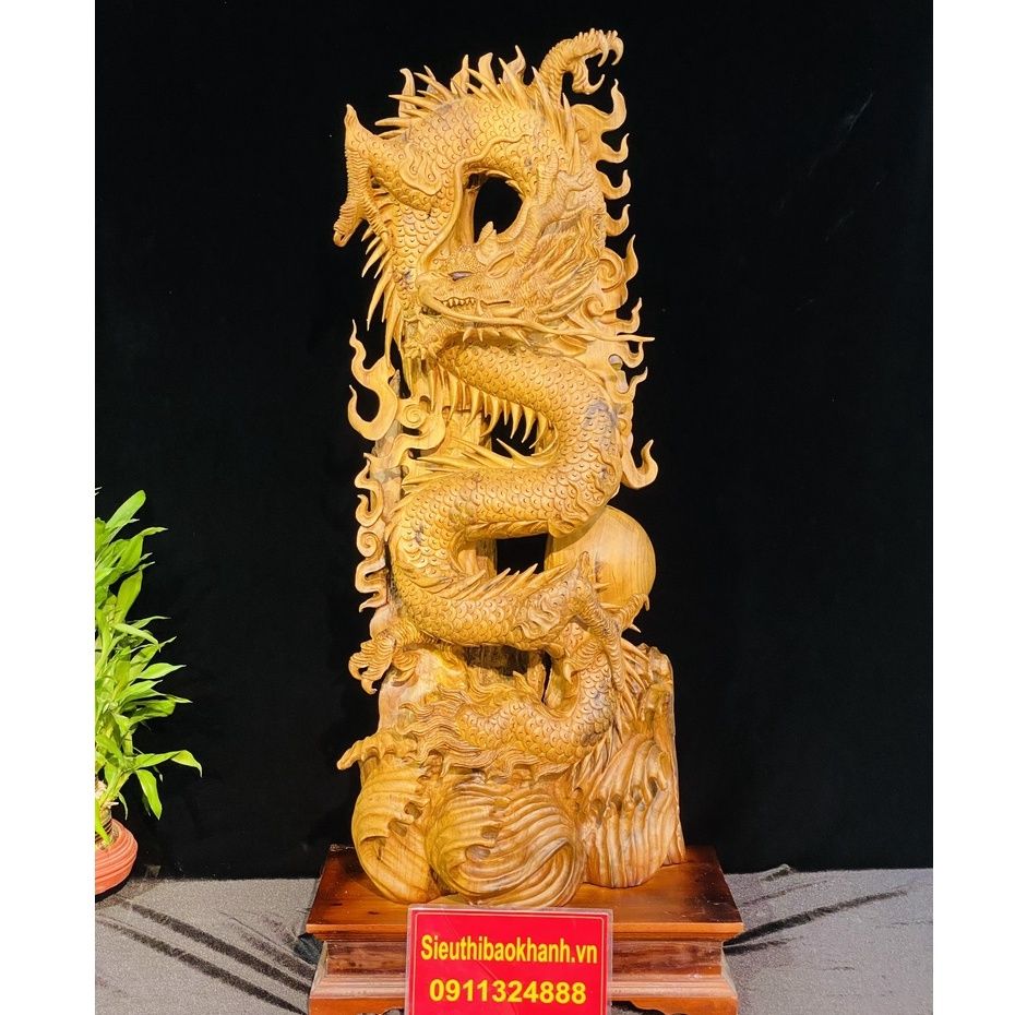 Tượng phong thủy-Nhất Long Vờn Ngọc 101cm