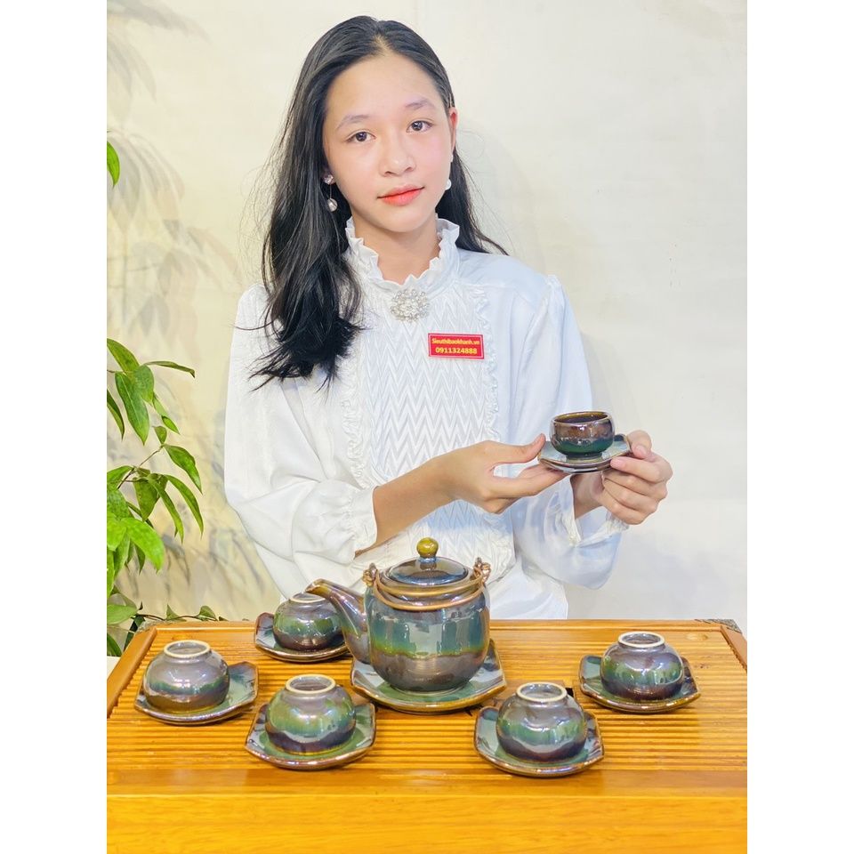 Bộ ấm chén Bát Tràng cao cấp