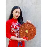  [ĐỒ DÙNG NGÀY TẾT]-Khay đựng bánh kẹo bằng gỗ hương thiết kế cao cấp 30cm-Siêu thị Bảo Khánh 