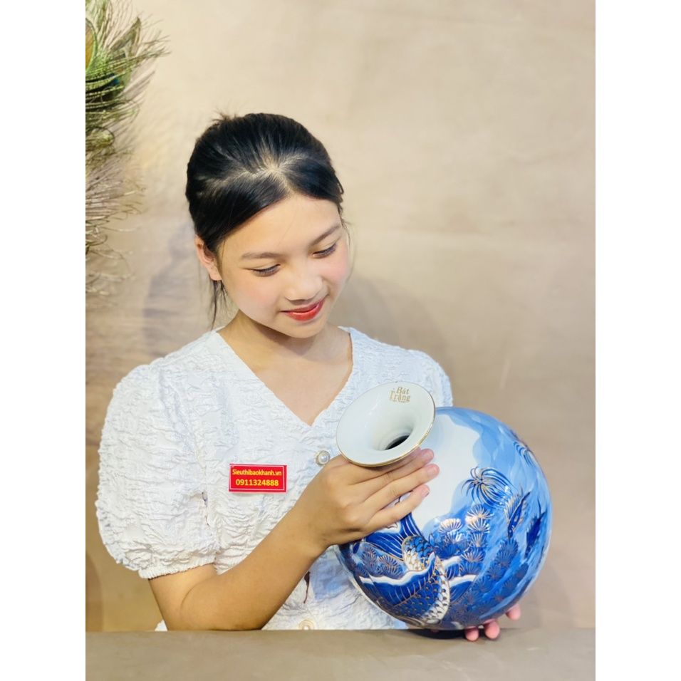 Bình hút lộc họa tiết tôm cá