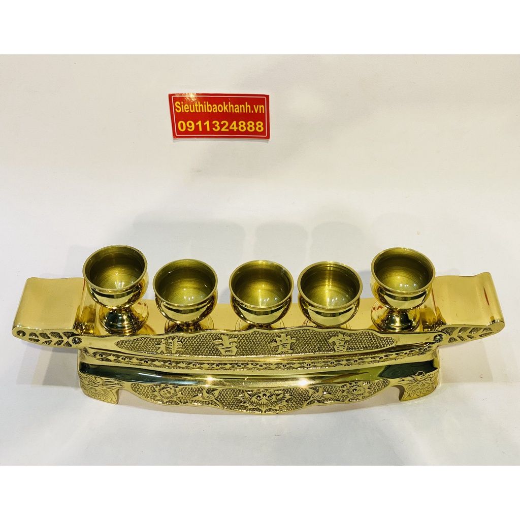 Bộ kỷ 5 chén chất liệu đồng nguyên chất ( loại 36 cm)