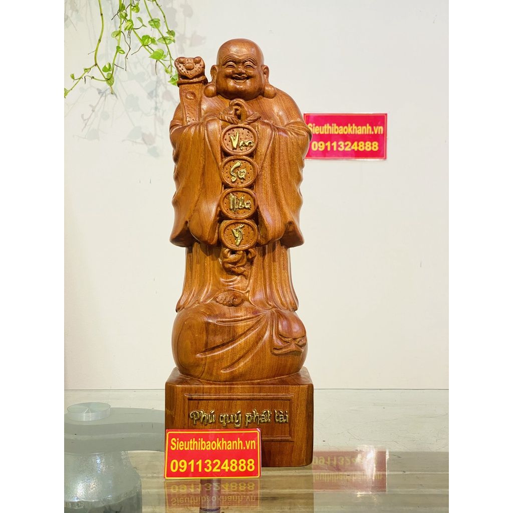 Tượng phật Di Lặc gỗ hương