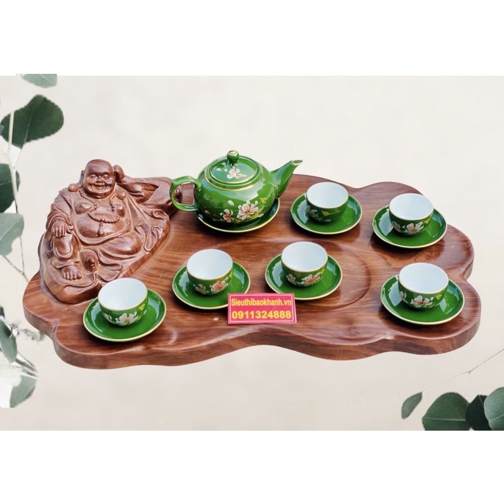 Bộ ấm chén họa tiết hoa sen