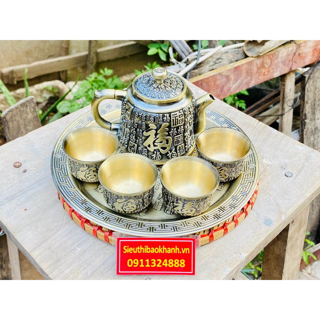 Bộ Ấm Chén Đồng