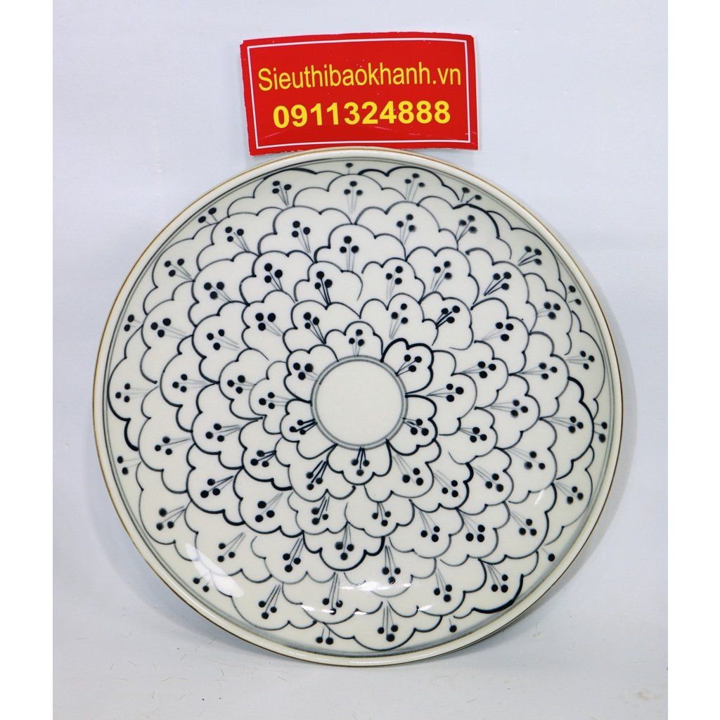 Set đồ ăn men gốm sứ Bát Tràng cao cấp họa tiết Đường Vân