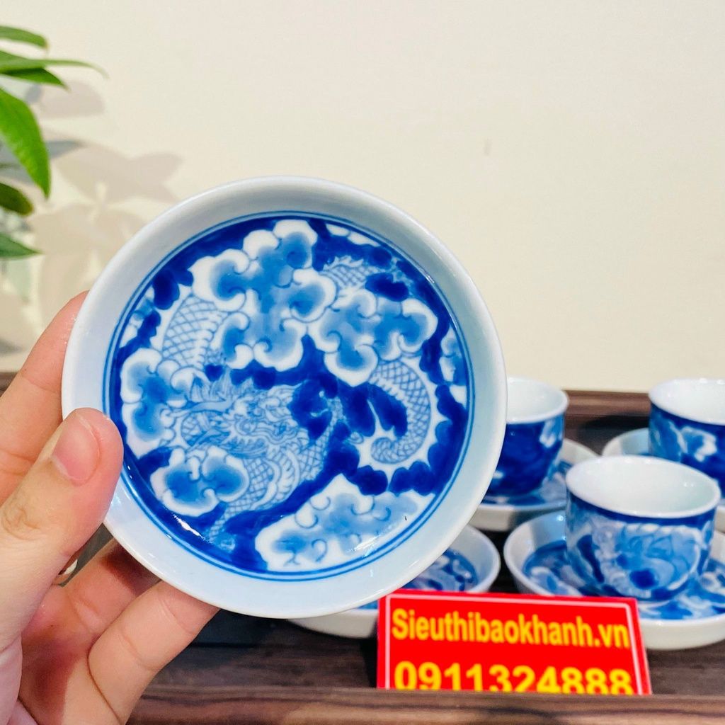 Bộ ấm trà,ấm chén Bát Tràng đẹp,chính hãng 350ml