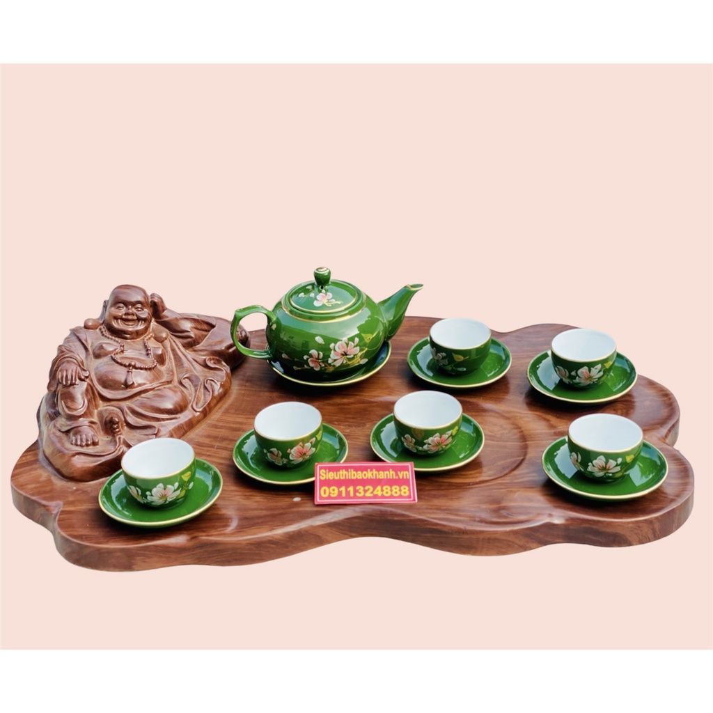 Bộ ấm chén họa tiết hoa sen