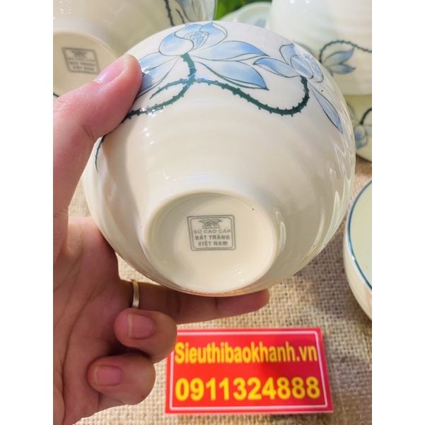 Bộ bát ăn cơm dưỡng sinh hoa sen