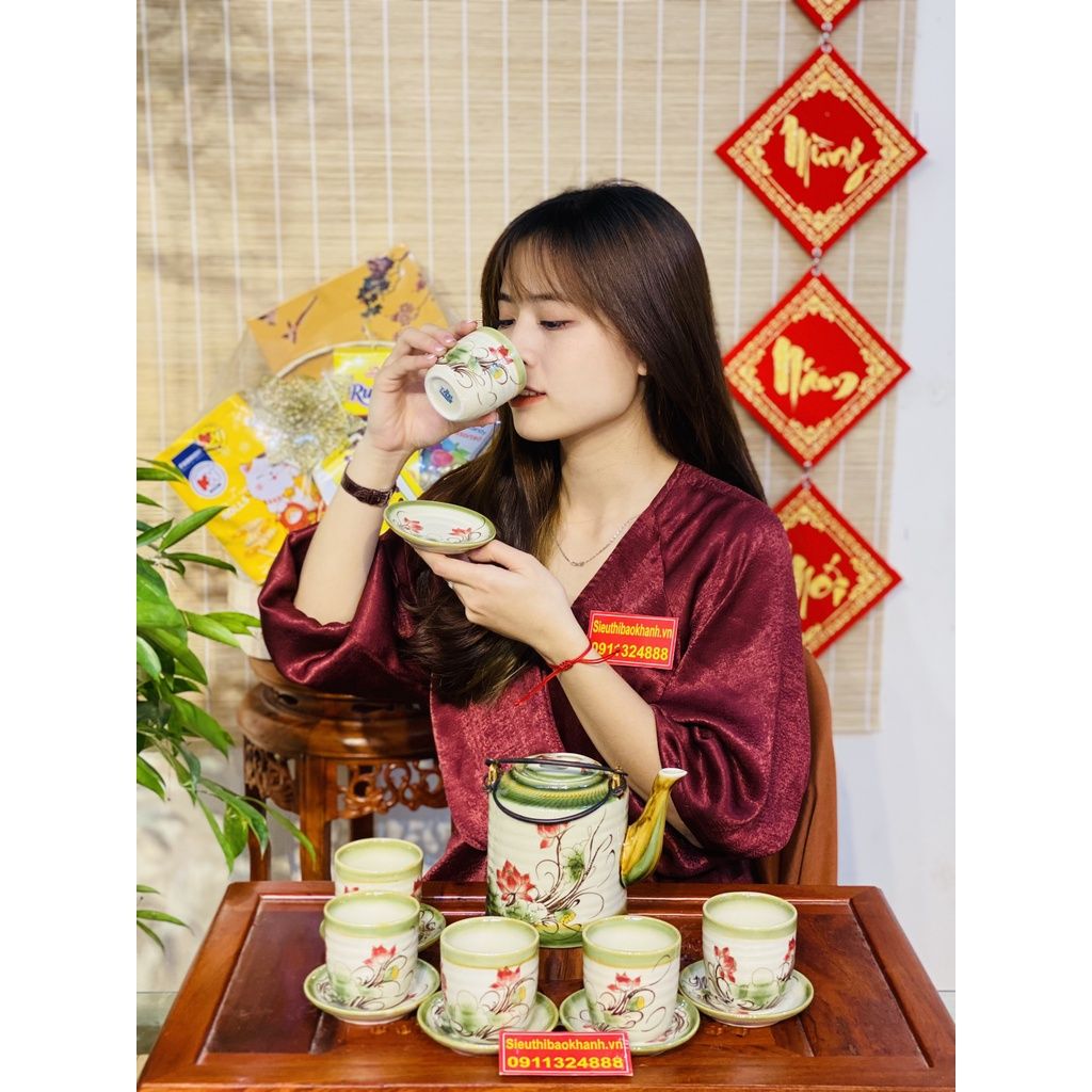 Ấm Tích pha trà,ủ trà đẹp chính hãng Bát Tràng