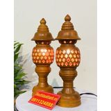  Cặp đèn thờ gỗ hương cao cấp ( loại 40cm ) 