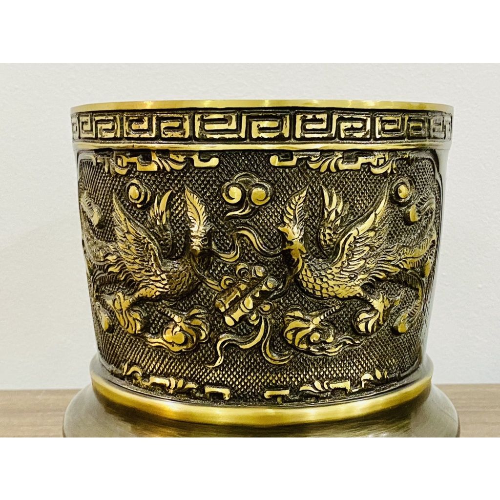 Bát đựng hương đồng long phụng