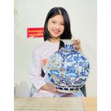  Bình hút lộc Bát Tràng họa tiết tứ cảnh cao 35cm 