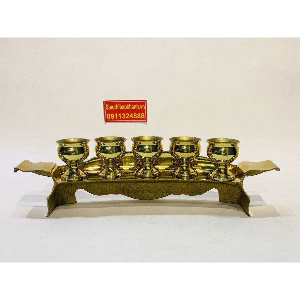 Bộ kỷ 5 chén chất liệu đồng nguyên chất ( loại 36 cm)