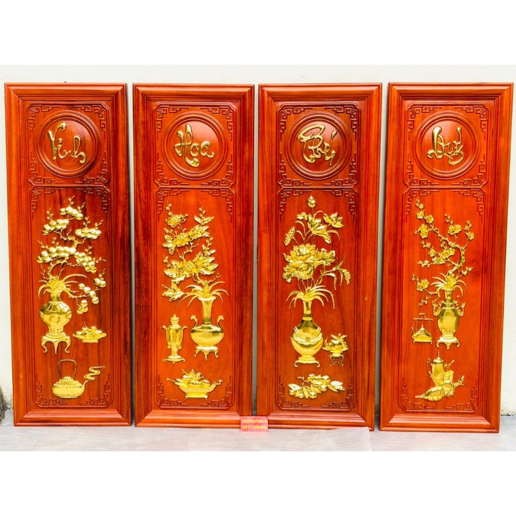 Tranh gỗ tứ quý