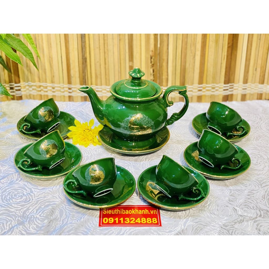 Bộ ấm trà,ấm chén Đẹp cao cấp chính hãng Bát Tràng