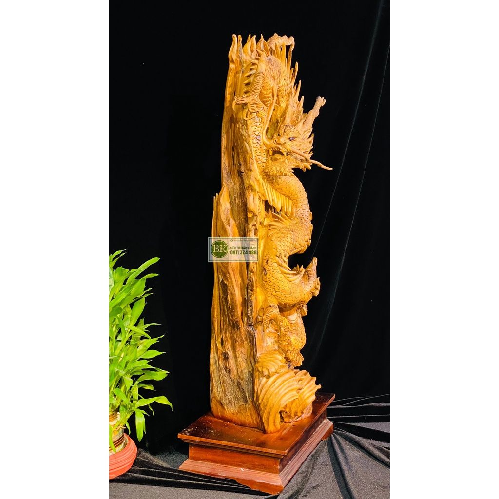 Tượng phong thủy-Nhất Long Vờn Ngọc 101cm