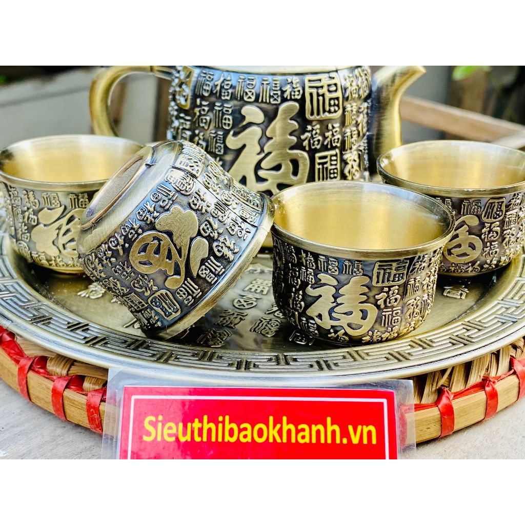 Bộ Ấm Chén Đồng