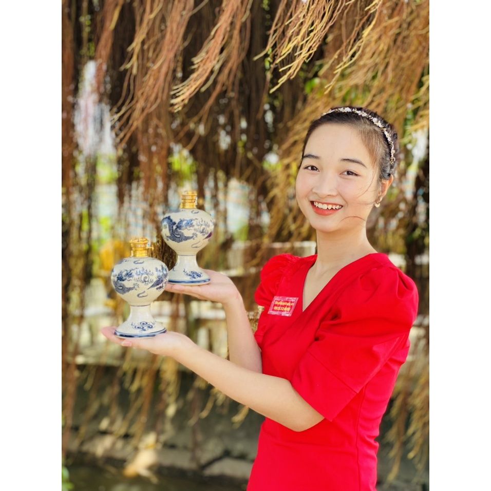 Chân đèn dầu họa tiết rồng -Siêu thị Bảo Khánh