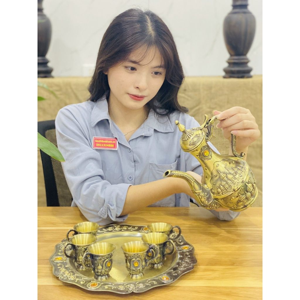 Bộ ly đồng vàng cao cấp