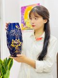  Bình hoa trang trí phong thủy Lí Ngư Vọng Nguyệt cao 40cm 