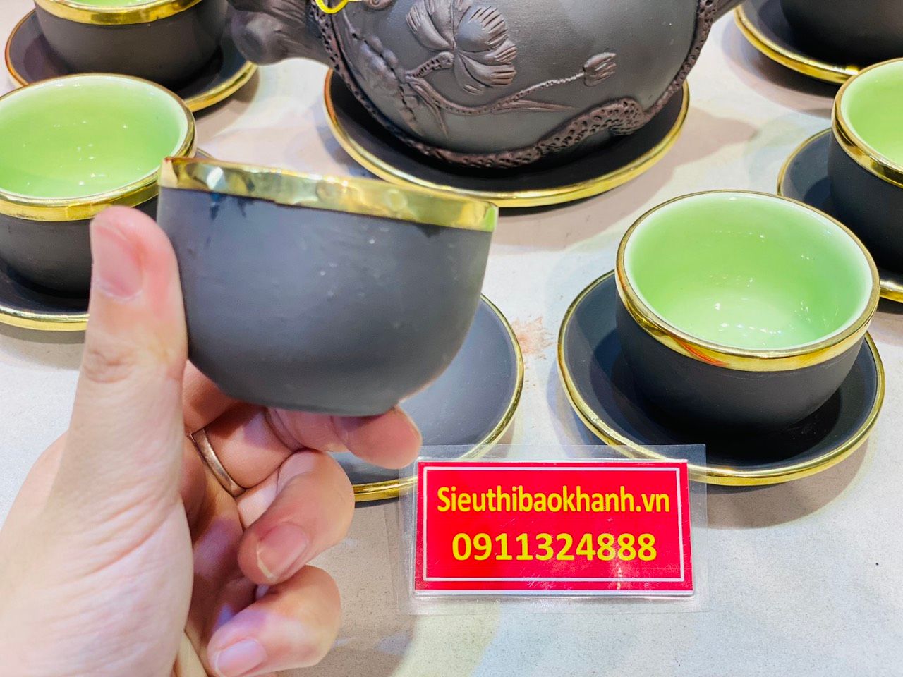 Ấm chén gốm sứ bát tràng siêu đẹp