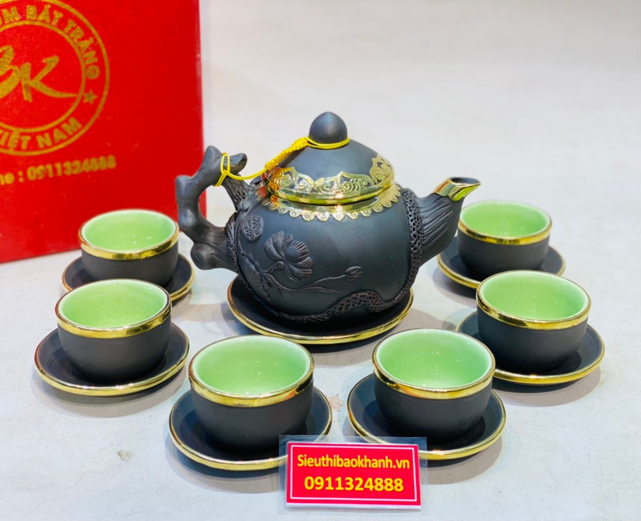 Ấm chén gốm sứ bát tràng siêu đẹp