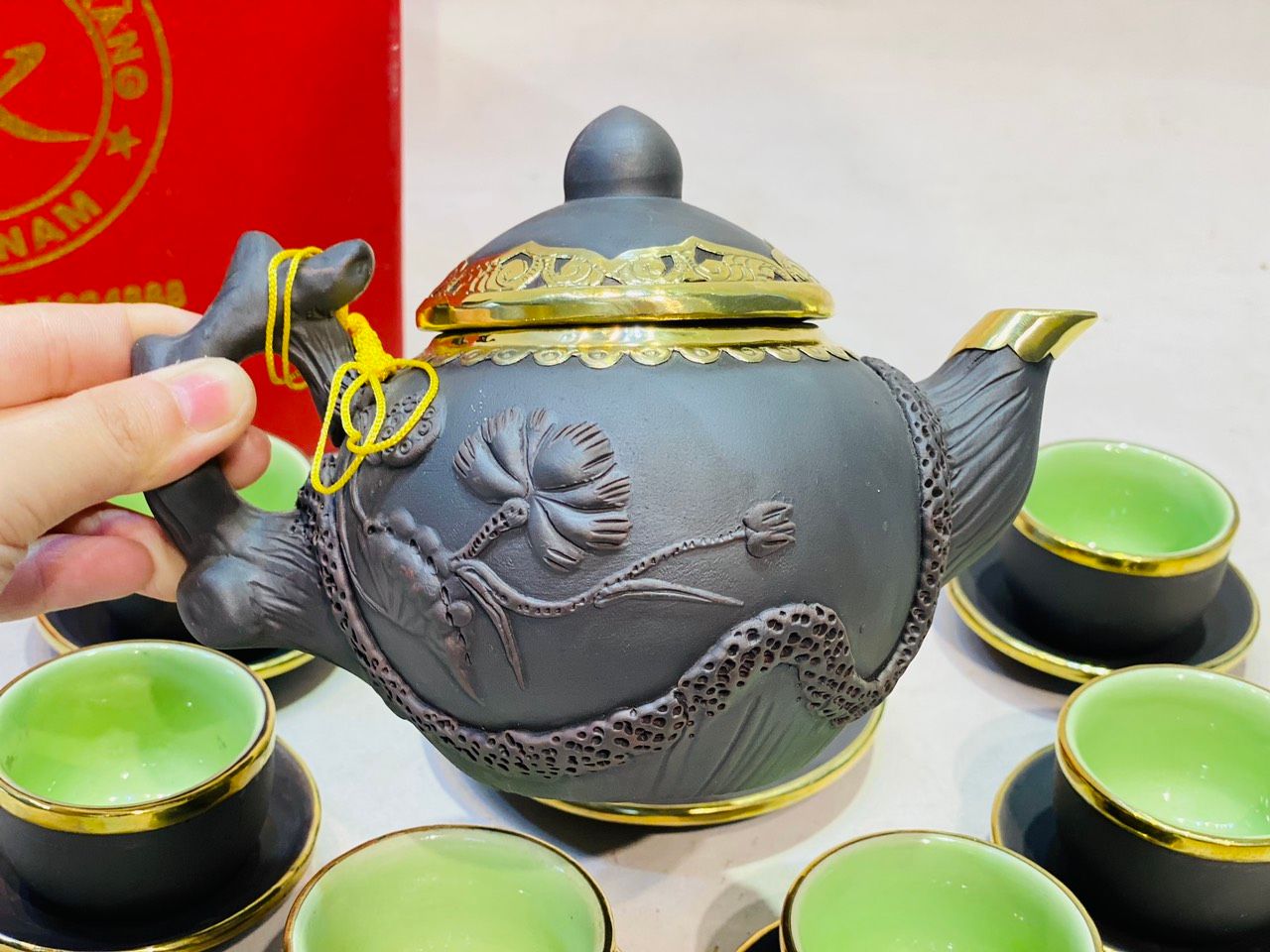 Ấm chén gốm sứ bát tràng siêu đẹp