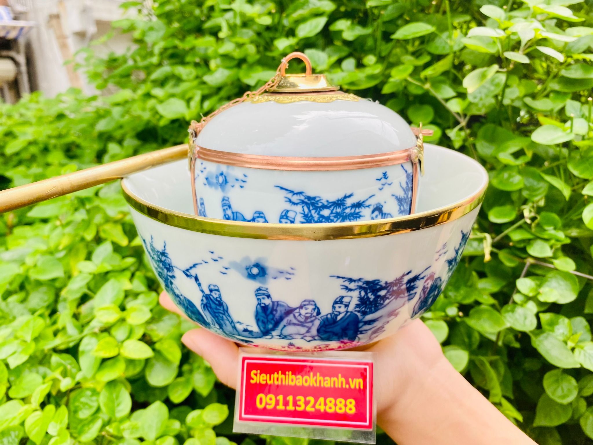 Điếu Bát Men Lam Thất Tiên