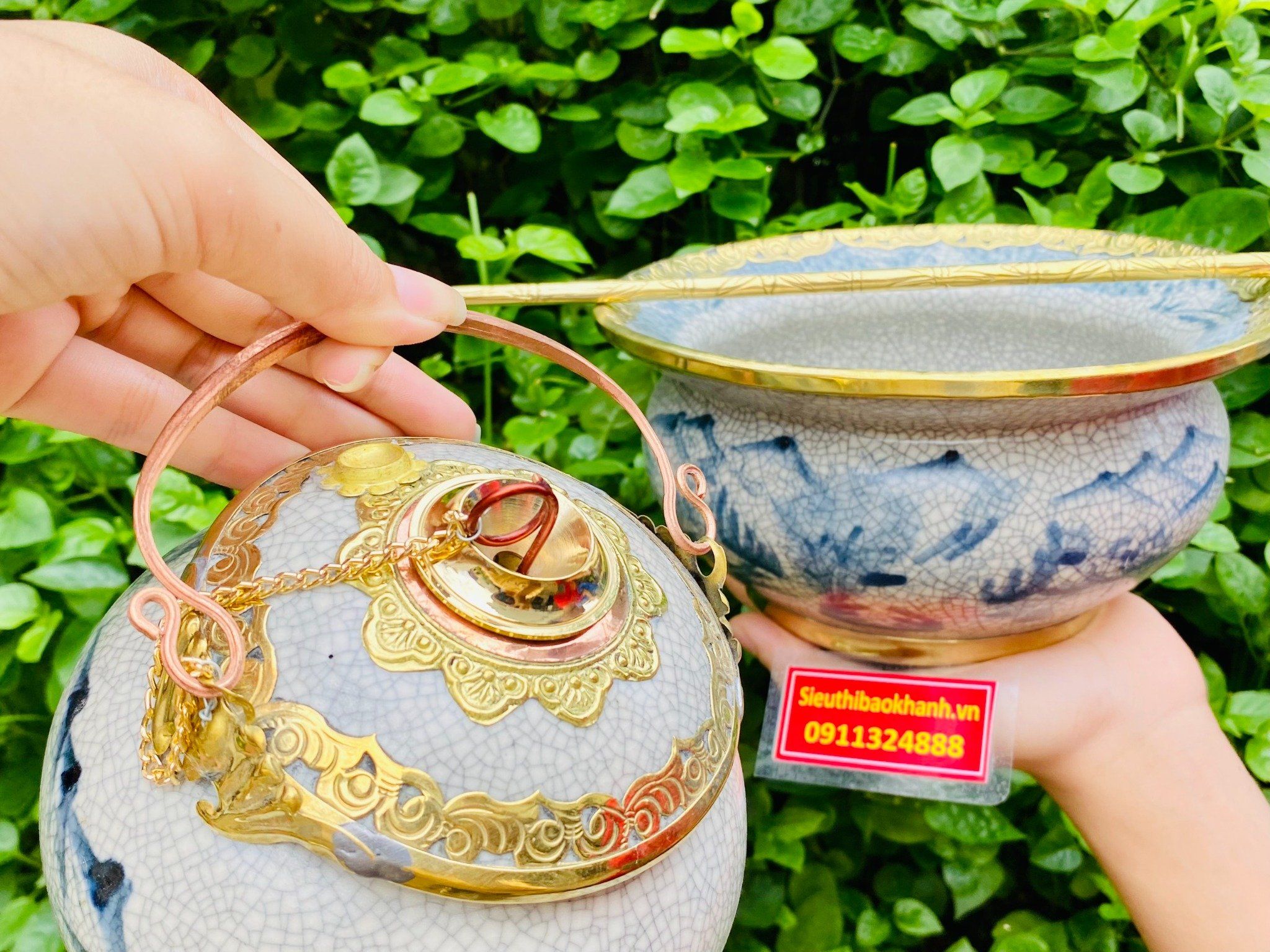 Điếu Bát Sơn Thủy Bọc Đồng BKCEVN-8027