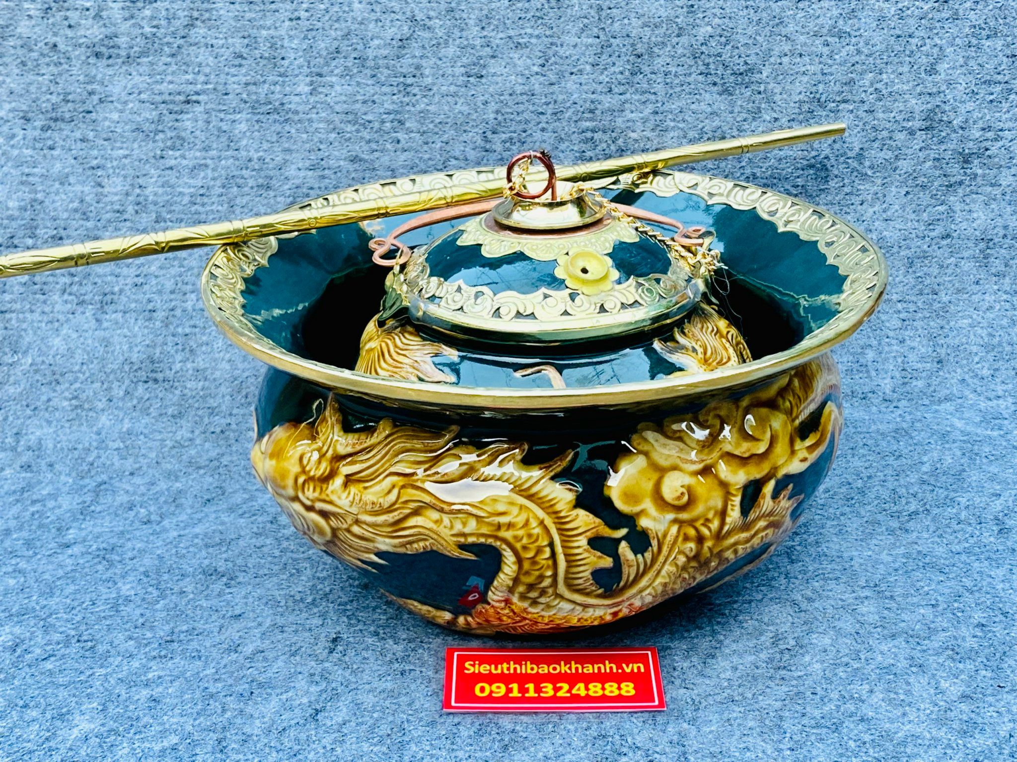 Bát Điếu Rồng Vàng