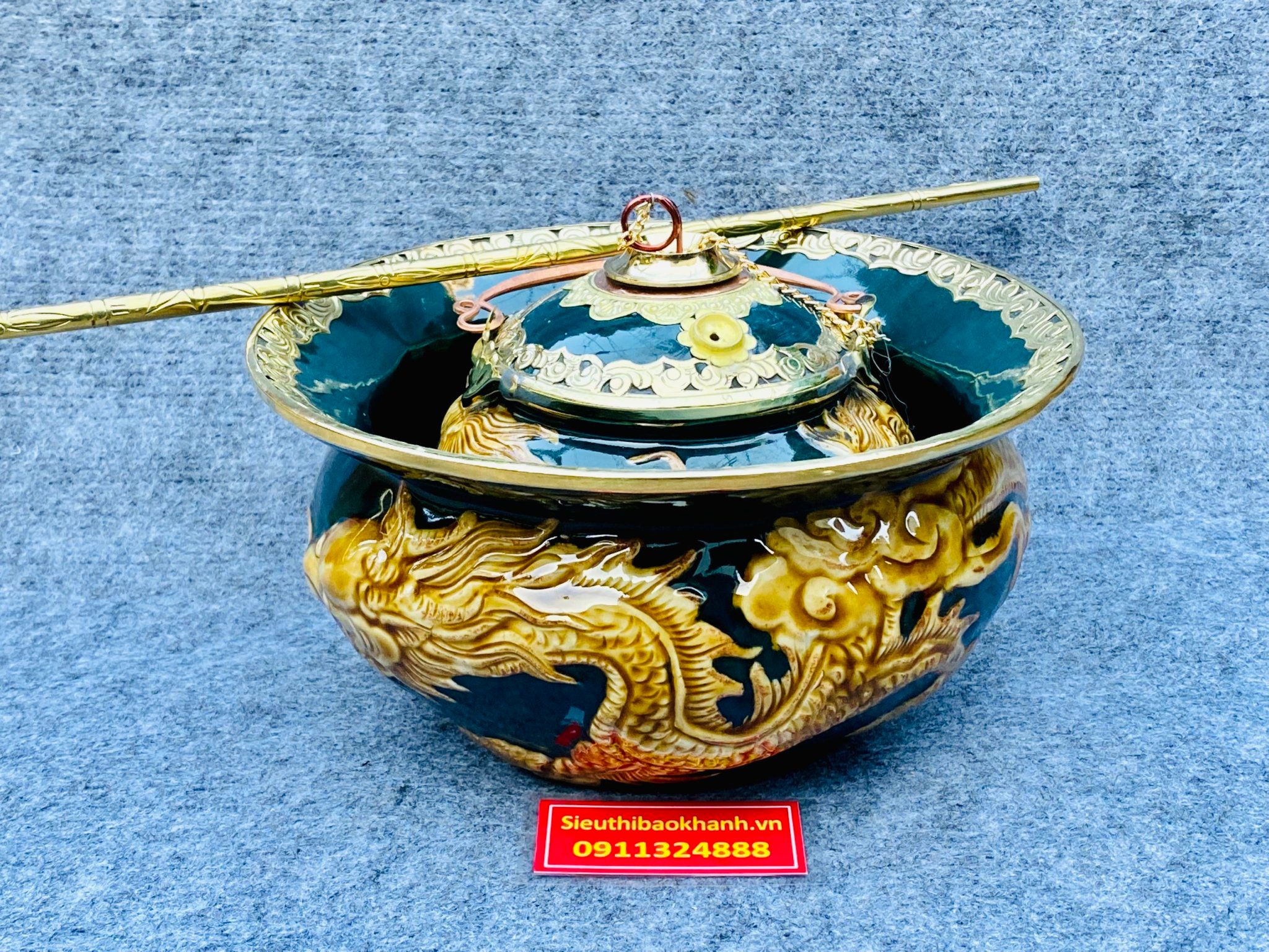Bát Điếu Rồng Vàng