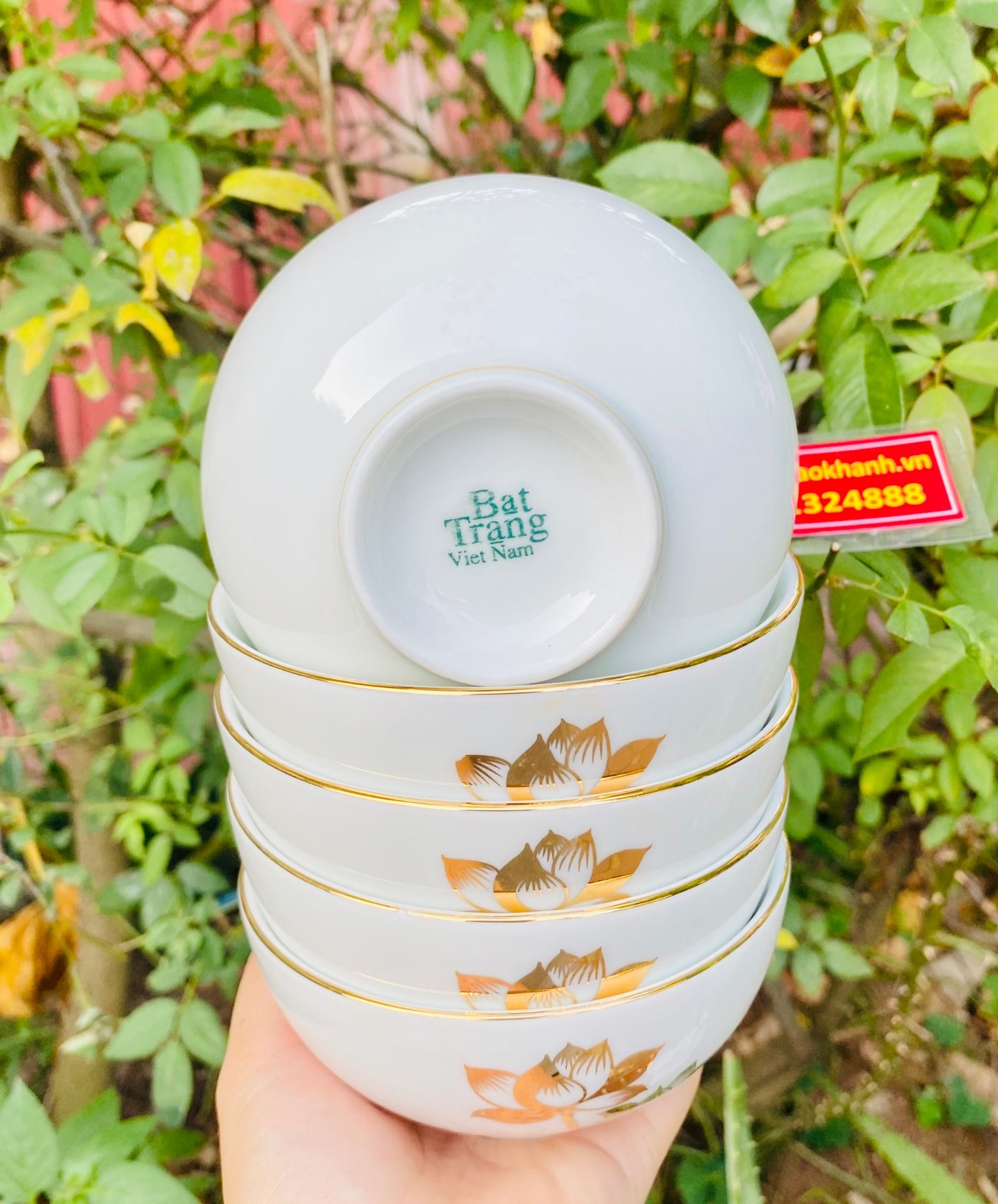 Bộ bát gốm sứ bát tràng