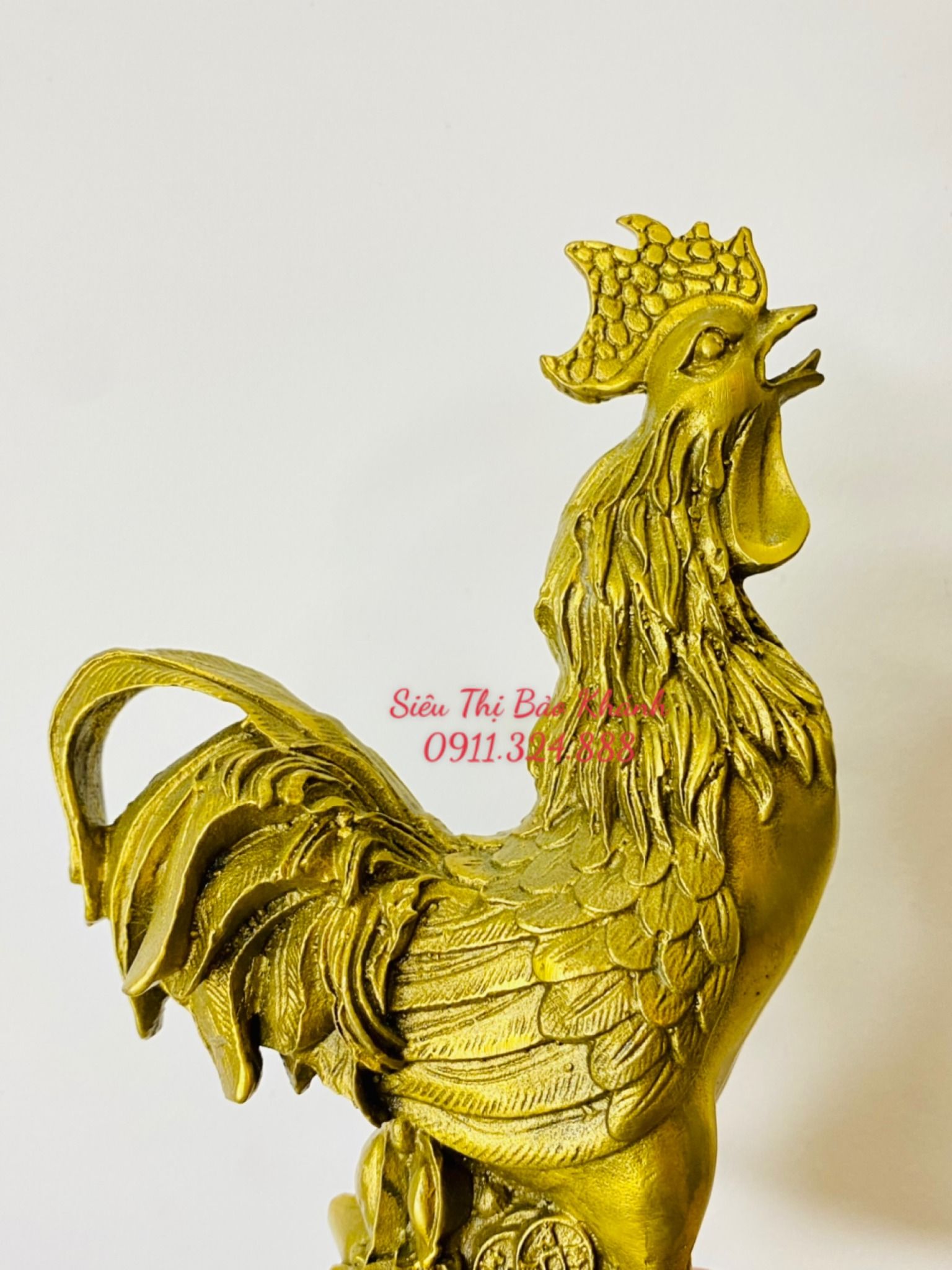 Tượng gà đồng cao cấp 20cm - Mỹ nghệ Bảo khánh