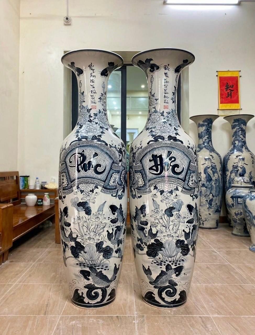 Cặp lọ lục bình Phúc-Đức