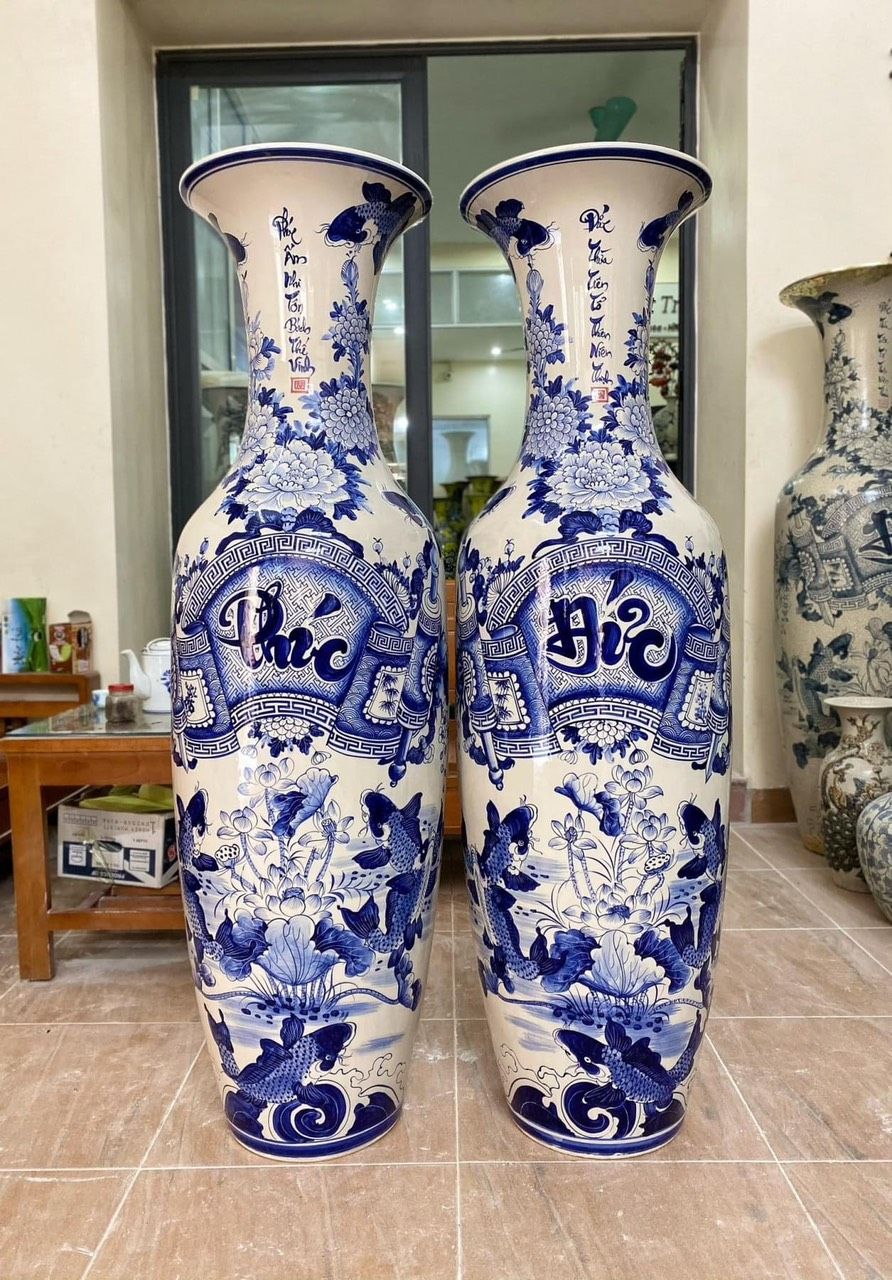Cặp lọ lục bình Phúc-Đức