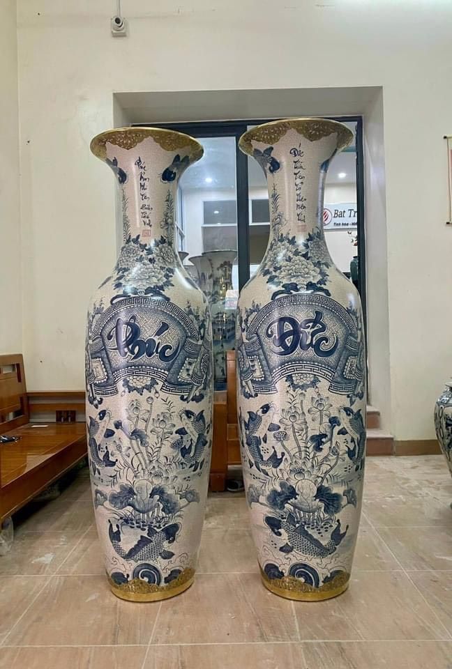 Cặp lọ lục bình Phúc-Đức