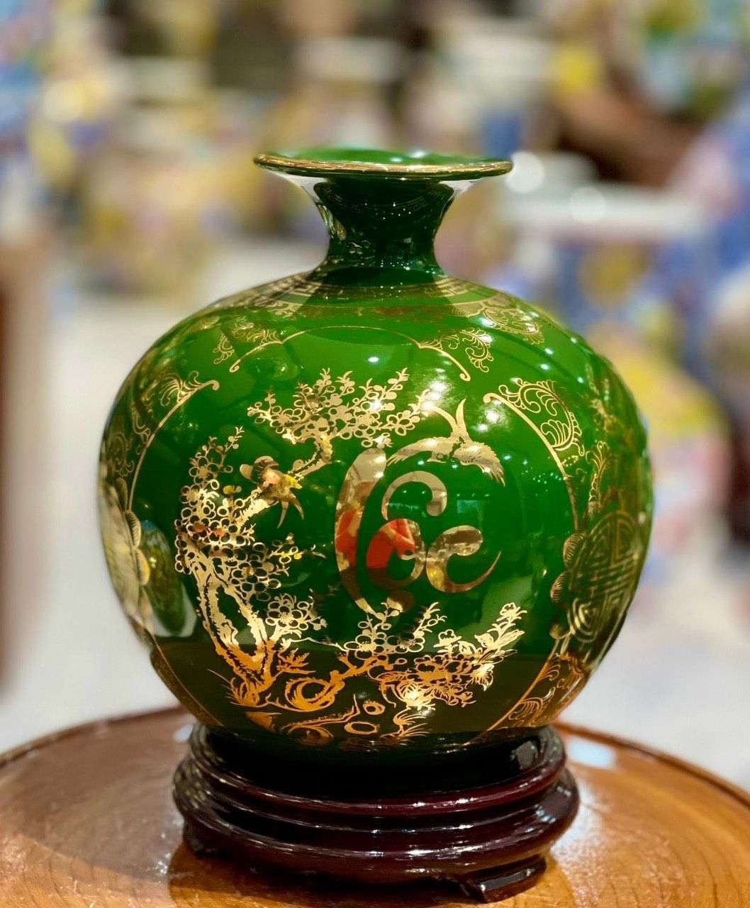 Bình Hút Lộc Phong Thủy màu xanh lá cây